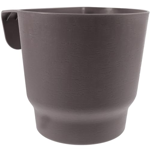 Happyyami Blumentopf Zur Wasserspeicherung Korb Terrakotta Außen Solar- Solarbetriebene Gartenleuchten Hängender Pflanzer Outdoor-wandpflanzer Zaun Pflanzentöpfe Anlage Grey Plastik von Happyyami