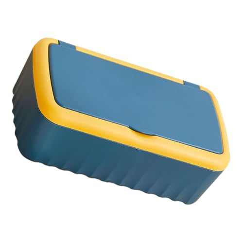 Happyyami Box für feuchte Tücher Container groß wischen Gewebe nass nachfüllbarer Tücherbehälter -Wischspender Spülbarer Wischtuchhalter Tragbarer Wischspender pp Blue von Happyyami