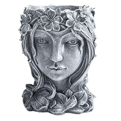 Happyyami 1stück Mädchen Blumentopf Aus Resin Lustiger Pflanzer Für Sukkulenten Kreatives Wohnaccessoire Dekorative Figur Für Innenräume Für Pflanzenliebhaber von Happyyami
