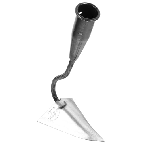 Happyyami Dreieckige Gartenhacke aus Verzinktem Langlebig und Bruchfest Vielseitig Einsetzbar zum Jäten Graben und Bodenlockern Leicht und Handlich für Komfortable Gartenarbeit von Happyyami