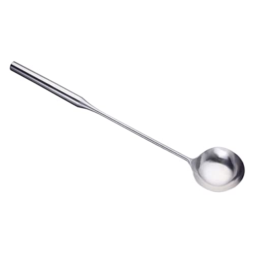 Happyyami Edelstahl Suppenkelle mit Langem Ergonomischem Griff Rostfrei Verschleißfest Multifunktionaler Schöpflöffel für Suppe Wok und Soßen Komfortabel und Zeitsparend für Küche Zuhause von Happyyami