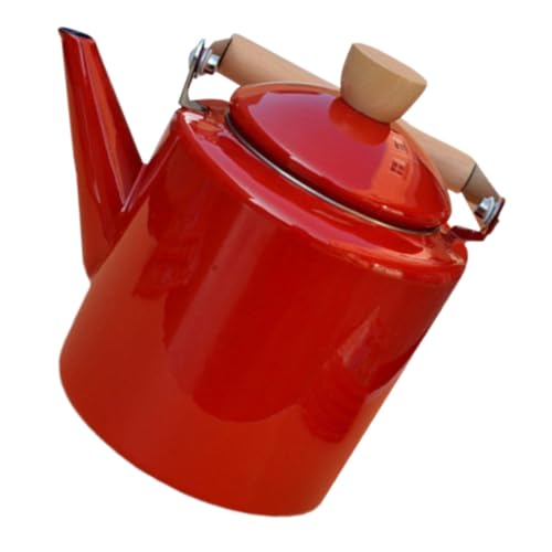 Happyyami Emaillierter Teekessel 2,4 L Retro Wasserkocher aus Emaille für Induktions und Gasherde Holzgriff Schnelles Erhitzen Happyyami Emaillierter Teekessel 2,4 L Retro Wasserkocher aus Emaille für Induktions und Gasherde Holzgriff Schnelles Erhitzen von Happyyami
