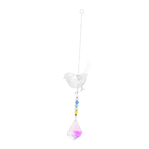 Happyyami Hängende Kronleuchter-kristallkugel Glas Ornament Für Innen Und Außenbereich Wanddekoration Mit Vogelmotiv Leicht Aber von Happyyami