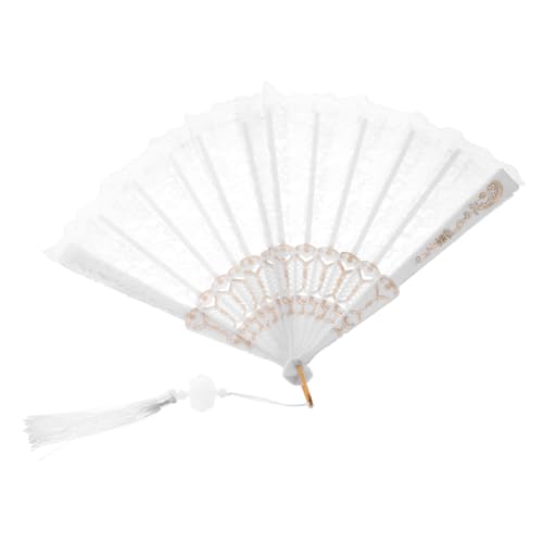 Happyyami Handfächer Spitzenklappfächer Tragbarer Leichter Handventilator aus Stabilem PP und Metall Geeignet für Party Cosplay Tanz und Chinesische Kulturfreunde Happyyami Handfächer Spitzenklappfächer Tragbarer Leichter Handventilator aus Stabilem PP und Metall Geeignet für Party Cosplay Tanz und Chinesische Kulturfreunde von Happyyami