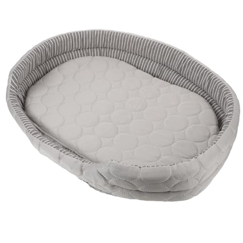 Happyyami Haustier-Katzenbett für den Innenbereich, waschbare Hundekistenunterlage, gestreift, abnehmbares Schlafkissen, rutschfeste Sommer-Kühlmatte für Welpenzwingerkäfig Happyyami Haustier-Katzenbett für den Innenbereich, waschbare Hundekistenunterlage, gestreift, abnehmbares Schlafkissen, rutschfeste Sommer-Kühlmatte für Welpenzwingerkäfig von Happyyami
