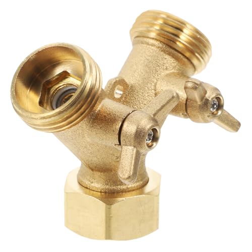 Happyyami Hochleistungs Y Förmiger Wasserverteiler Messing Gartenschlauchadapter mit Absperrventilen für Gartenbewässerung Effizienter Schlauchverteiler Happyyami Hochleistungs Y Förmiger Wasserverteiler Messing Gartenschlauchadapter mit Absperrventilen für Gartenbewässerung Effizienter Schlauchverteiler von Happyyami