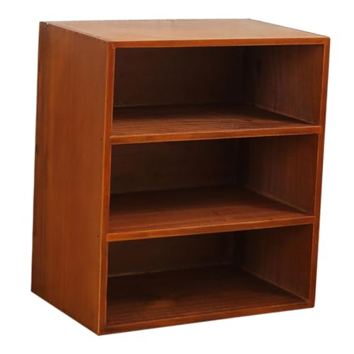 Happyyami Holz Buchhalter Desktop Organizer Dreilagiges Regal für Tee und Makeup Aufbewahrung Vielseitiger Schreibtischständer für Wohnzimmer Küche und Schlafzimmer Happyyami Holz Buchhalter Desktop Organizer Dreilagiges Regal für Tee und Makeup Aufbewahrung Vielseitiger Schreibtischständer für Wohnzimmer Küche und Schlafzimmer von Happyyami