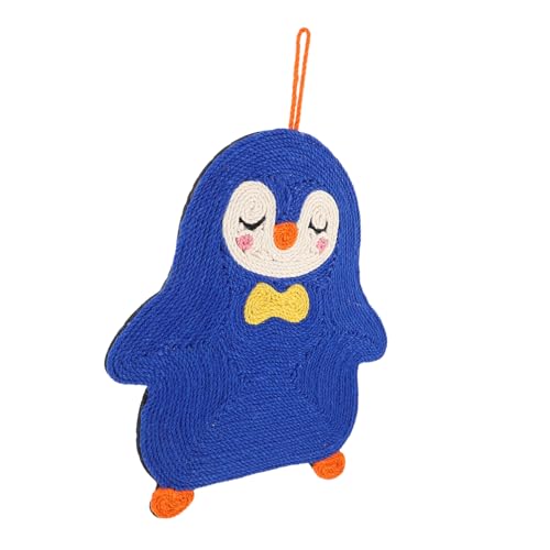 Happyyami Katzenkratzmatte aus Natur Sisal im Pinguin Design Langlebige Kratzfläche für Möbel und Fußbodenschutz Leicht Umsetzbar für Drinnen Zubehör von Happyyami