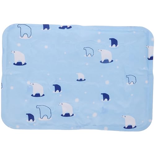 Happyyami Katzenkühlmatte aus Eisseide für Kleine und Katzen Selbstkühlend Tragbar Atmungsaktiv für Sommernächte und Reisen Langlebig von Happyyami
