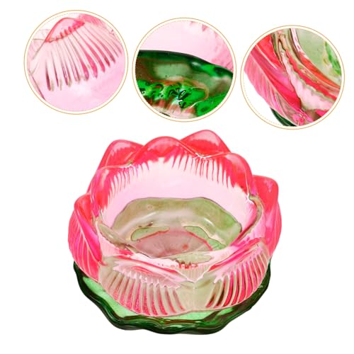 Happyyami Lotus Kerzenständer aus Eleganter Teelichthalter für Stumpenkerzen Dekorativ für Hochzeiten und Wohnzimmer Romantische Tischdekoration Kerzenhalter von Happyyami
