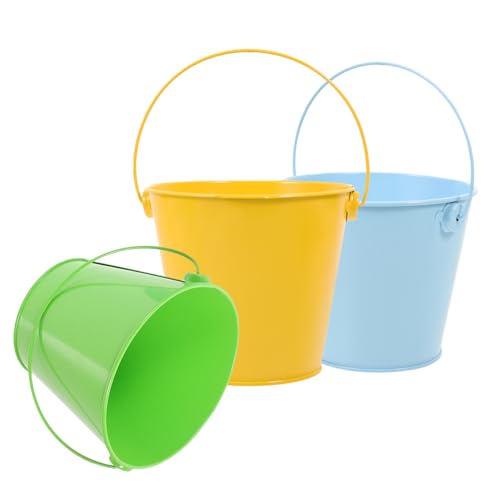 Happyyami Metalleimer 3st Kleiner Eiseneimer Vintage Blumentopf Anlage Pflanzen Blumenkübel Blecheimerbehälter Kleine Verzinkte Eimer Verzinkte Pflanzgefäße Basteleimer Blumentöpfe Zauntopf Blumenvase von Happyyami
