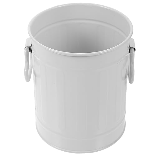 Happyyami Mini Mülleimer aus Vielseitiger Abfallbehälter für Schreibtisch Blumenpott und Stiftehalter Platzsparend und Langlebig Beige von Happyyami