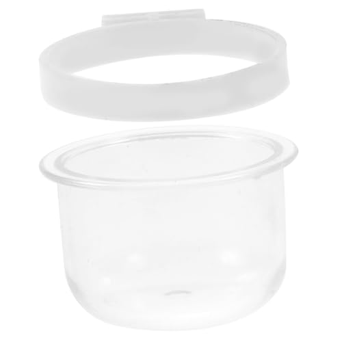Happyyami Plastik Vogel Futterhalter Abnehmbarer Futternapf für Papageien Transparente Hängeschale für Vogelkäfig Robuster und Langlebiger Vogelbedarf zu Reinigen von Happyyami