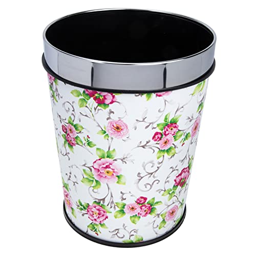 Happyyami Retro Stil Mülleimer Praktischer Abfallbehälter ohne Deckel aus Hochwertigem für Küche Büro und Wohnzimmer Vielseitig Einsetzbar für Abfallentsorgung von Happyyami