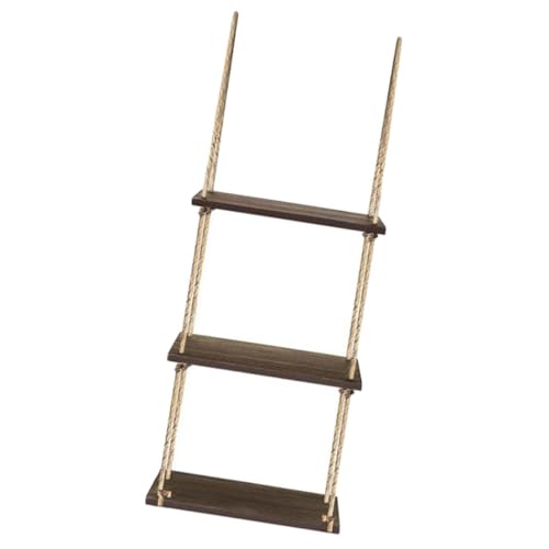 Happyyami Rustikales Stufiges Wandregal aus Kiefernholz DIY Wandaufbewahrung Platzsparendes Schwebendes Regal für Wohnzimmer Küche Schlafzimmer Badezimmer Dekoratives Wandboard von Happyyami