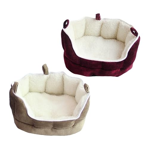 Happyyami Schlafbett Für Kleine Haustiere Frettchen Kaninchen Meerschweinchen Hamster Eichhörnchen Mäuse Haus Bett Sofa Schlafsack Haus Kaffee von Happyyami