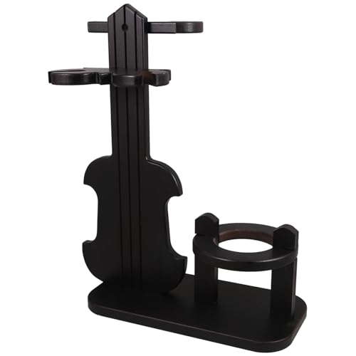 Happyyami Weinregal aus Holz Violinform Eleganter Flaschenhalter für Rotwein Gläser Stilvolle Ablage für Zuhause Küchenschrank Bar Robust und Funktional von Happyyami