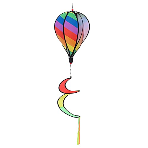 Happyyami Windspiel Heißluftballon Windmühle Windfahne Windrad Windmobile Hängend Rainbow Ballon Spirale Vogelabwehr Vogelschutz Vogelschreck für Indoor Outdoor Hof Terrasse Dekoration von Happyyami