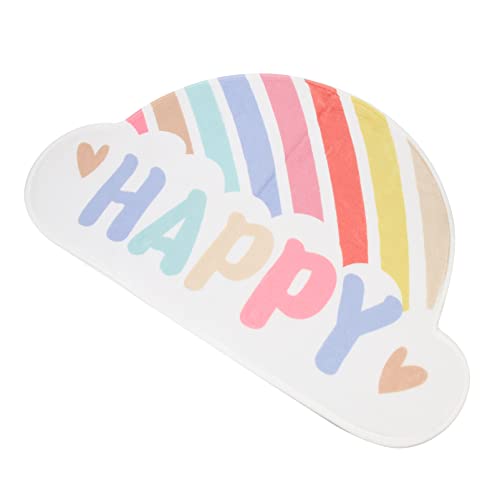 Happyyami rutschfeste Badezimmermatte mit Wasserabsorption Rainbow Design Langlebig und Maschinell Hergestellt für Bad und Wohnbereich Einfach zu Reinigen von Happyyami