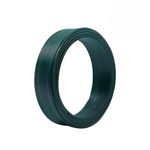 Hapyearn 2mm Graht Grün, 30M Bindedraht Pflanzendraht Für Zaun, Blumendraht Ummantelt, Gartendraht Soft, Basteldraht, Spanndraht -Pflanzen sichern und unterstützen von Hapyearn