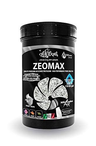 Haquoss Zeomax Aktiviertes Zeolith-Filtermedium für Aquarium- und Teichfilter, Einheitsgröße von Haquoss