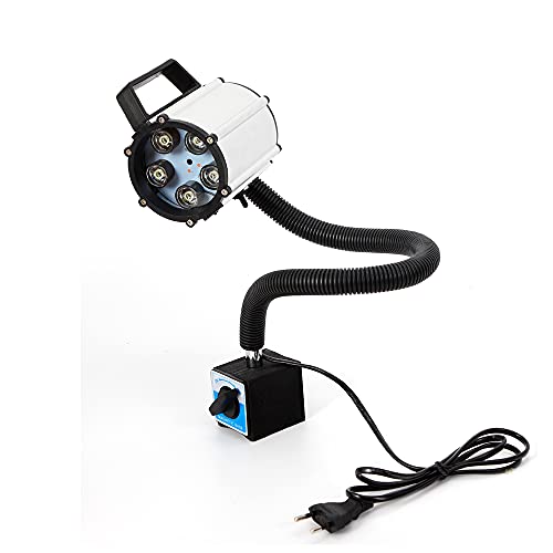 HarBin-Star 5W LED CNC Maschinenlamp Fixed Maschinenlampe mit Magnetfuß Magnetische LED Drehmaschine Lampe Flexibel Wasserdicht Arm Licht mit Magnetic Base für CNC Werkbank von HarBin-Star