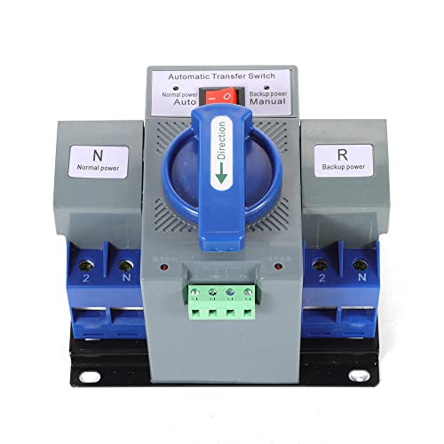 HarBin-Star Power Automatischer Transferschalter, 63A 2P Automatischer Umschalter, Automatisch Transferschalte, Notstrom Umschalter Lastumschalter Dual Netzteil Transferschalter von HarBin-Star