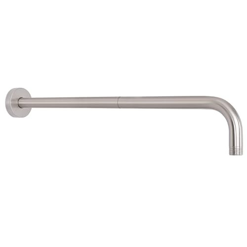 HarJue Duscharm mit Flansch und Teflonband, Wandmontage, Duschrohr, 304 Edelstahl, Verlängerungsarm für festen Duschkopf & Handbrause (61 cm, gebürstetes Nickel) von HarJue