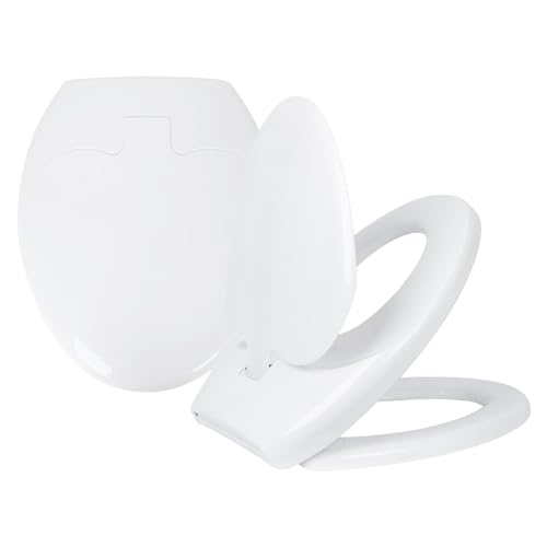 2x Weiß Soft-Close Familien-Toilettensitzs - Plastik Kleinkind Kinder Kind Badezimmer Klo Üben aufs Töpfchen zu Gehen Abdeckung Sitze - Von Harbour Housewares von Harbour Housewares