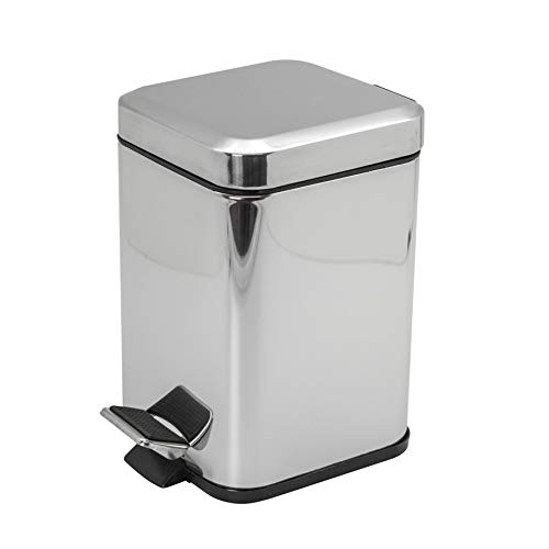 Harbour Housewares Square Badezimmerpedalbehälter - 3L - Chrom von Harbour Housewares