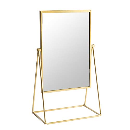 Harbour Housewares Rechteck Makeupspiegel - 22 X 39cm - Gold von Harbour Housewares