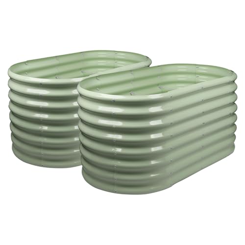Harbour Housewares Gerundet Erhöhte Gartenbeete - 120cm x 60cm x 60cm - Grün - 2x Bodenlos Metall Erzogen Bett Verzinktes Stahl Pflanzer Kasten für den Anbau Im Freien Pflanzen, Gemüse, Blumen Harbour Housewares Gerundet Erhöhte Gartenbeete - 120cm x 60cm x 60cm - Grün - 2x Bodenlos Metall Erzogen Bett Verzinktes Stahl Pflanzer Kasten für den Anbau Im Freien Pflanzen, Gemüse, Blumen von Harbour Housewares