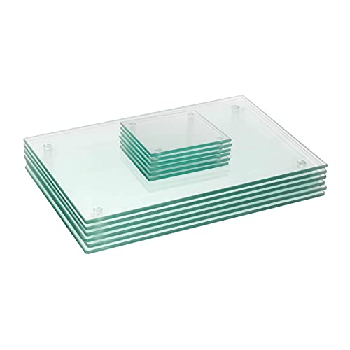 Harbour Housewares Glas -Tischematen & Untersetzer Set - 30cm X 20cm - Klar - 12pc von Harbour Housewares