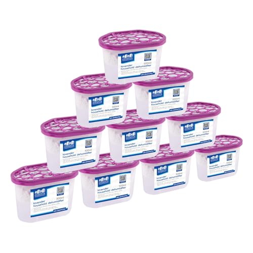 Harbour Housewares Innenraum-Luftentfeuchter - 500ml - Lavendel - 10x Duftend Heim Kleiderschrank Anti-Schimmel Feuchte Kondensation Absorber Feuchtigkeitsfalle Lufterfrischer von Harbour Housewares