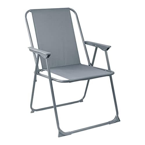 Harbour Housewares Klapper Metall Beach Stuhl - Grau von Harbour Housewares