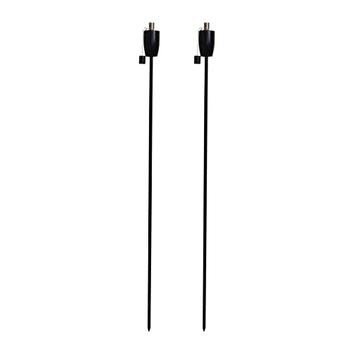 Harbour Housewares Metall -Fass -Gartenfeuerbereichen - 146cm - Schwarz - Pack Von 2 von Harbour Housewares