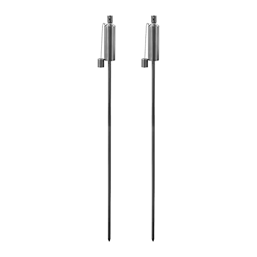 Harbour Housewares Metall Round Gartenfeuerer - 146cm - Silber - Pack Von 2 von Harbour Housewares
