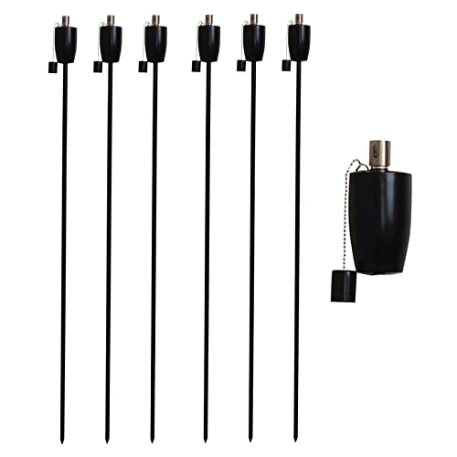 Harbour Housewares Metallgartenbrenner - Fass - Schwarz - Pack Von 6 von Harbour Housewares