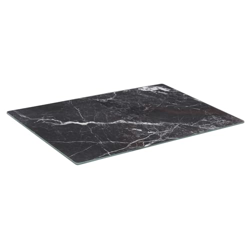 Harbour Housewares Rechteckiges Schneidebrett aus Glas - 30cm x 20cm - Schwarzer Marmor - 1x Temperiert Hitzebeständig Heim Küche Arbeitsplattenschoner Kochfeld Kocher Herdplatte Abdeckung Harbour Housewares Rechteckiges Schneidebrett aus Glas - 30cm x 20cm - Schwarzer Marmor - 1x Temperiert Hitzebeständig Heim Küche Arbeitsplattenschoner Kochfeld Kocher Herdplatte Abdeckung von Harbour Housewares