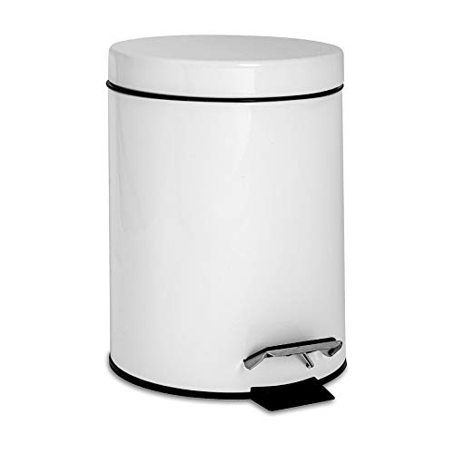Harbour Housewares Runde Badezimmerpedalbehälter - 3L - Weiß von Harbour Housewares
