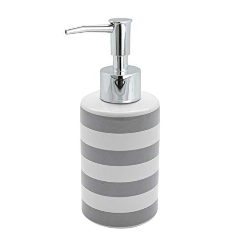 Harbour Housewares Keramik -Seifenspender - 280ml - Grauer Streifen von Harbour Housewares