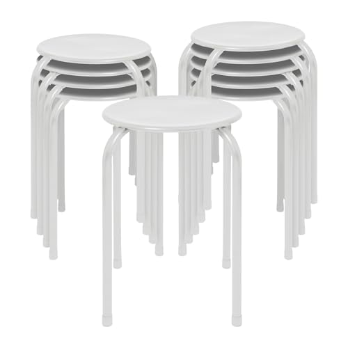Harbour Housewares Stapelhocker aus Metall - Mattweiß - 10x Erwachsene Klein Stapelbar Küche Essen Frühstück Schlafzimmer Eitelkeit Frisiertisch Wohnzimmer Bürostuhl Stühle Sitzgarnitur Harbour Housewares Stapelhocker aus Metall - Mattweiß - 10x Erwachsene Klein Stapelbar Küche Essen Frühstück Schlafzimmer Eitelkeit Frisiertisch Wohnzimmer Bürostuhl Stühle Sitzgarnitur von Harbour Housewares