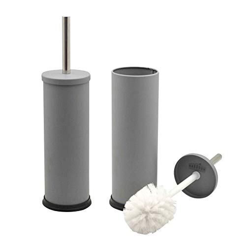 Harbour Housewares Runde Toilettenbürsten - Matt Grey - Pack Von 2 von Harbour Housewares
