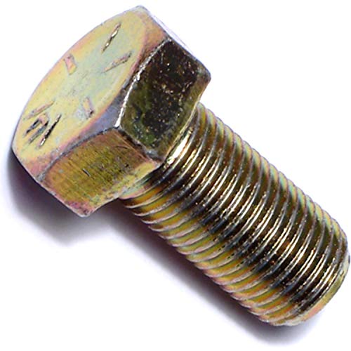 Hard-to-Find Fastener 014973253745 Feingewinde-Sechskantschrauben, Güteklasse 8, 1/2-20 x 1, 4 Stück, Gelb von Hard-to-Find Fastener