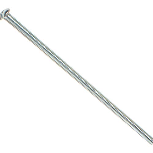 Hard-to-Find Fastener 014973315221 Maschinenschrauben mit Schlitz, rund, 6-32 x 4, Stück-15, Zink von Hard-to-Find Fastener