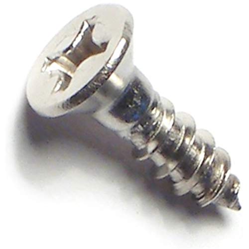 VOX Verschluss 014973195793 Edelstahl Phillips flach Holz Schrauben, 1/2 Zoll, Hemdenknöpfe von Hard-to-Find Fastener