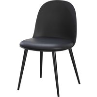 4er Stuhl Set mit Kissen und Metall Beinen - Schwarz 4er Stuhl Set mit Kissen und Metall Beinen - Schwarz von Hardin 1fachgut