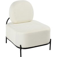 Einsitzer Sofa mit Stahlrahmen in weißem Chenille-Stoff, ca. 76 x 67 x 79 cm - Weiß von Hardin 1fachgut