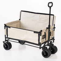 Bollerwagen mit robustem Stahlrahmen, ca. 90 x 60 x 107 cm – Beige/Schwarz Bollerwagen mit robustem Stahlrahmen, ca. 90 x 60 x 107 cm – Beige/Schwarz von Hardin 1fachgut