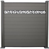 WPC-Sichtschutzzaun Valla - mit Aluminium-Design 1x Element + 2x Pfosten - Dunkelgrau WPC-Sichtschutzzaun Valla - mit Aluminium-Design 1x Element + 2x Pfosten - Dunkelgrau von Hardin 1fachgut